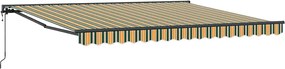 vidaXL Ύφασμα Ομπρέλας Πράσινο και Λευκό 400 x 350 εκ Πολυεστέρας