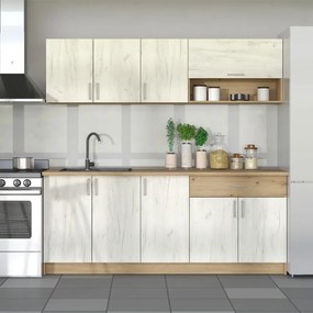 Σύνθεση Κουζίνας Tamara 200 Artisan Oak - Λευκό Δρύς 200x60x199,5 εκ. 200x60x199.5 εκ.