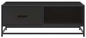 vidaXL Τραπεζάκι Σαλονιού Μαύρο 90x57x35 εκ. Επεξ. Ξύλο &amp; Μέταλλο