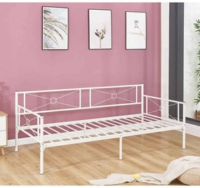 QUEEN Daybed Κρεβάτι Μέταλλο Βαφή Άσπρο   1τμχ