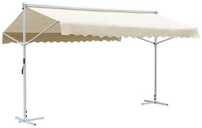vidaXL Τέντα Μεταφερόμενη με Βραχίονες Κρεμ 500 x 300 εκ.