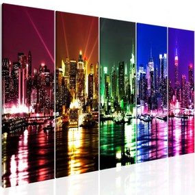 Πίνακας - Rainbow New York (5 Parts) Narrow 200x80