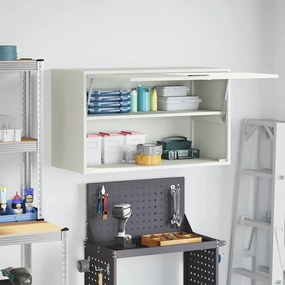 vidaXL Ντουλάπι τοίχου για γκαράζ Λευκό 90 x 40 x 53 εκ