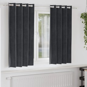 vidaXL Kourecine Blackout με Μάτια 2 τεμάχια Σκούρο Γκρι Βελούδο