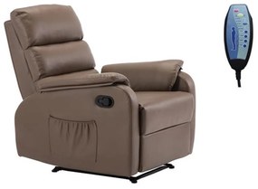 Πολυθρόνα Massage Comfort Relax Pu Ε9733,4 Cappuccino 79x97x101cm Τεχνόδερμα
