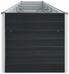 vidaXL Ζαρντινιέρα Υπερυψωμένη Ανθρακί 400x80x45 εκ. Γαλβαν. Χάλυβας