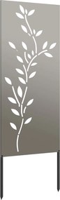 vidaXL Οθόνη Ιδιωτικότητας Κήπου Floral Σκ rusty 50 x 140 εκ