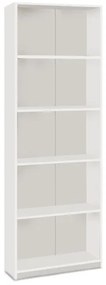 Βιβλιοθήκη μελαμίνης Max Megapap σε λευκό 58x23x170εκ. GP009-0036-GP009-0036-Λευκό GP009-0036