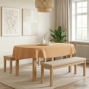 vidaXL Ύφασμα Τραπέζης 5 τμχ. Μπεζ 160 x 220 cm Ωοειδής