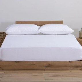 Σεντόνι Μακό Μονό Με Λάστιχο (100x200+30) Nef-Nef Homeware Jersey Λευκό