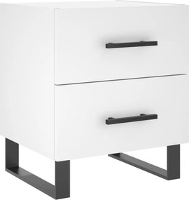 vidaXL Κομοδίνο Λευκό 40 x 35 x 47,5 εκ. από Επεξεργασμένο Ξύλο