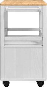 vidaXL Καρότσι Κουζίνας FLORO Λευκό 72,5 x 45 x 80 εκ