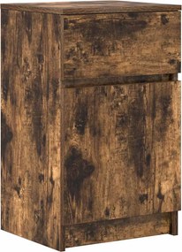 vidaXL Κομοδίνα 2 τεμ. Καπνιστή Δρυς 39x35x65 εκ. Επεξεργ. Ξύλο