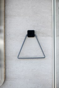 Stewehome Ανοξείδωτη τριγωνική κρεμάστρα πετσέτας με αυτοκόλλητο Γκρι