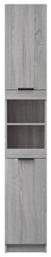 Ντουλάπι Μπάνιου Γκρι Sonoma 32x34x188,5 εκ. Επεξεργασμένο Ξύλο - Γκρι
