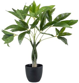 Τεχνητό Φυτό Παχίρα της Τύχης 20428 50cm Beige-Green Globostar Πολυαιθυλένιο,Ύφασμα