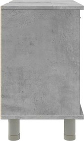 vidaXL Ντουλάπι Νιπτήρα Γκρι Σκυροδέματος 60x32x53,5 εκ. Επεξ. Ξύλο