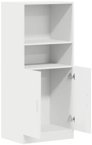 Στήλη Κουζίνας Λευκή 57x41,5x131,5 εκ. από Επεξεργασμένο Ξύλο - Λευκό