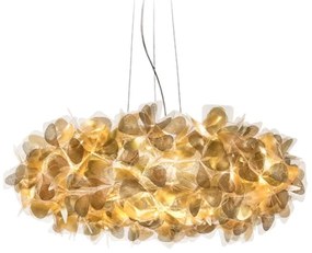Φωτιστικό Οροφής Clizia Large Mama Non Mama 78cm E27 4x12W Gold - Transparent Wire Slamp Cristalflex