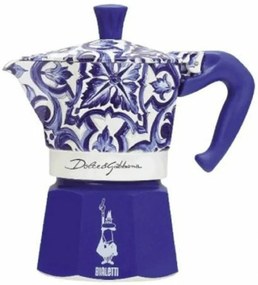 Ιταλικη καφετιερα Bialetti MOKA D&amp;G Μπλε Αλουμίνιο 6 φλιτζάνια