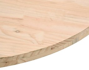 vidaXL Επιφάνεια Τραπεζιού Στρογγυλή Ø 70x3 εκ. από Μασίφ Ξύλο Πεύκου
