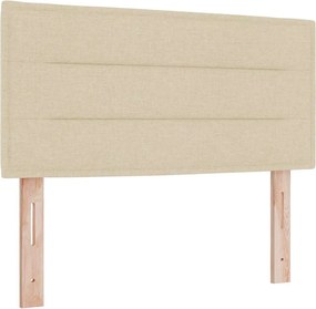 vidaXL Κρεβάτι με ελατήρια με στρώμα Κρεμ 200 x 100 cm ύφασμα