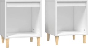 vidaXL Κομοδίνα 2 τεμ. Λευκά 40 x 35 x 50 εκ.