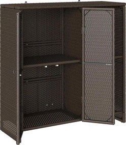 vidaXL Ντουλάπι αποθήκευσης με ράφι Καφέ 100 x 36 x 102 εκ Ρατάν