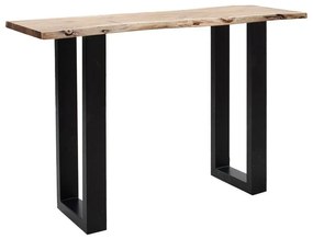 Slim console acacia wood natural-leg black 120x40x75.5cm 120x40x75.5 εκ.