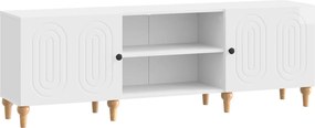 vidaXL Ντουλάπι TV 150 x 31 x 50 εκ. Γυαλιστερό Λευκό