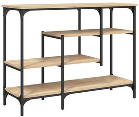 vidaXL Τραπέζι Κονσόλα με Ράφια Sonoma Δρυς 100 x 35 x 75 εκ.