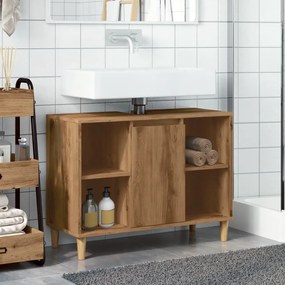 Ντουλάπι Μπάνιου Αρτισιανή Δρυς 80 x 33 x 60 εκ. Επεξεργ. Ξύλο 857134