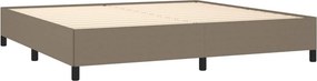 vidaXL Κρεβάτι Boxspring με Στρώμα Taupe 200x200 εκ. Υφασμάτινο