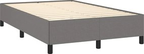 vidaXL Κρεβάτι Boxspring με Στρώμα Σκούρο Γκρι 120x190 εκ Υφασμάτινο