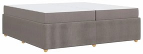 vidaXL Σκελετός κρεβατιού με στρώμα Taupe 200 x 200 cm ύφασμα