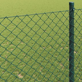 vidaXL Φράχτης αλυσίδας 25 x 0,4 m Ατσάλι Πράσινο