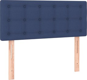 vidaXL Κρεβάτι Boxspring με Στρώμα Μπλε 80x200 εκ. Υφασμάτινο