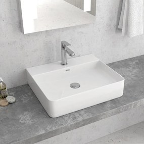 KARAG LT2173-S Νιπτήρας Επικαθήμενος Λευκό Πορσελάνη 50x42x12cm