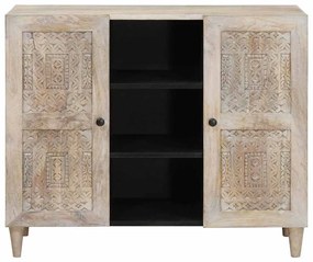 vidaXL Πλαϊνό γραφείο Λευκό 33.5 x 90 x 75 εκ