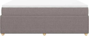 vidaXL Κρεβάτι Boxspring με Στρώμα Taupe 140x200 εκ. Υφασμάτινο