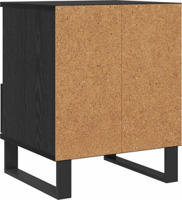 vidaXL Ντουλάπι κρεβατιού Μαύρη Οξυά 40 x 35 x 50 εκ.