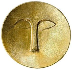 Διακοσμητικό Τοίχου Face 027110 Φ38x8cm Rough Gold Αλουμίνιο