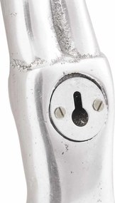 vidaXL Γλυπτική Ασημί 22 x 8 x 25 εκ. Αλουμίνιο