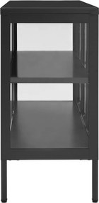 vidaXL Μπουφές Ανθρακί 105 x 35 x 70 εκ. από Ατσάλι και Γυαλί