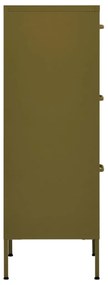 vidaXL Ντουλάπι Αποθήκευσης Πράσινο Λαδί 42,5x35x101,5 εκ. από Ατσάλι