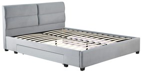 Κρεβάτι Διπλό ArteLibre PRODREAM Γκρι Ύφασμα 206x169x96cm (Στρώμα 160x200cm)-14920010
