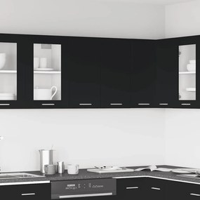 vidaXL Ντουλάπι Κρεμαστό Lyon Μαύρο 60 x 31 x 60 εκ. από Επεξ. Ξύλο