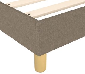 vidaXL Κρεβάτι Boxspring με Στρώμα Taupe 200x200 εκ. Υφασμάτινο