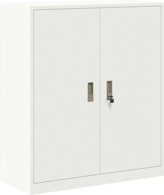 vidaXL Ντουλάπι αποθήκευσης 2 τμχ. Λευκό 90 x 40 x 175 εκ Ατσάλι