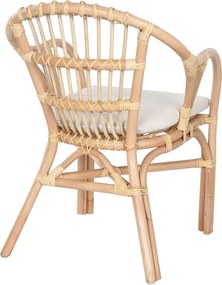 Σετ Τραπέζι με 2 Καρέκλες Home ESPRIT Λευκό Φυσικό 50 x 50 x 50 cm